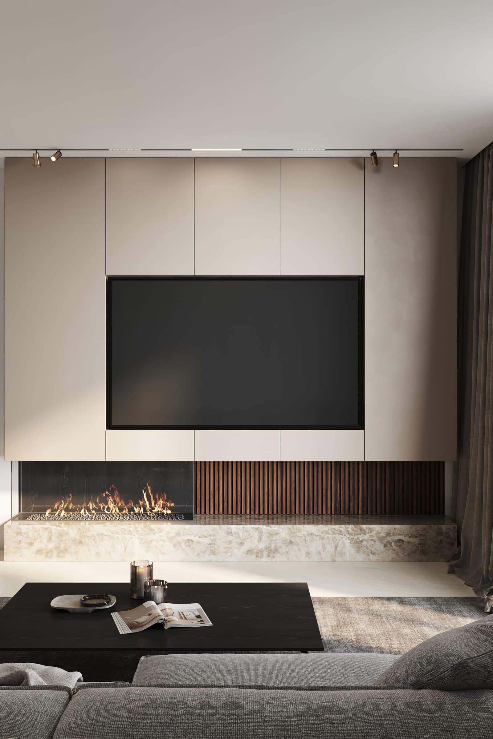 Movie Experience Fireplace scaled